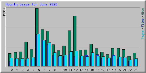 Hourly usage for June 2026
