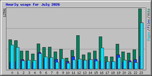 Hourly usage for July 2026